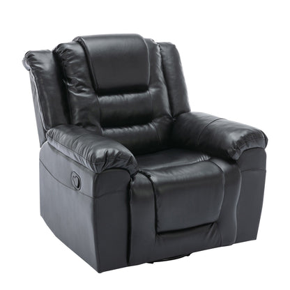 Fauteuil inclinable pivotant manuel pour home cinéma moderne, fauteuil à bascule simple avec accoudoirs larges et coussins imperméables