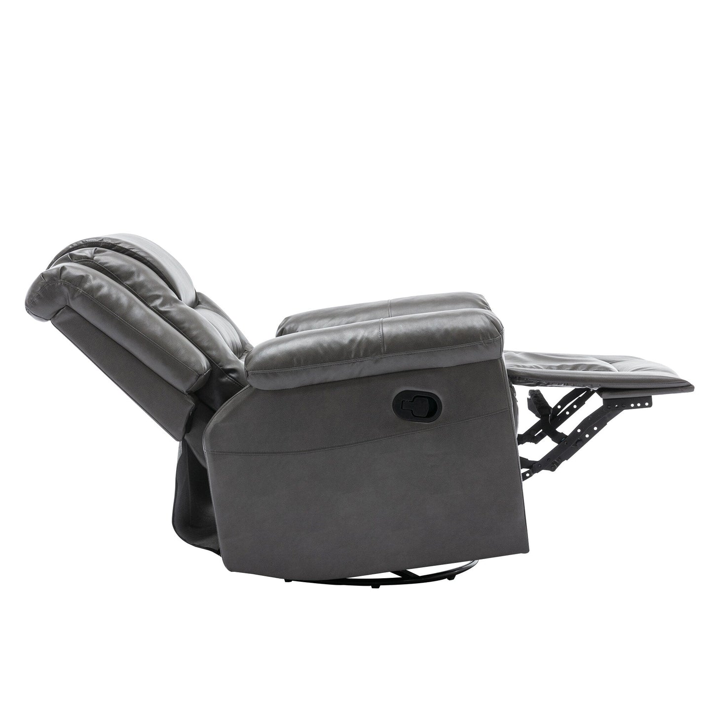 Fauteuil inclinable pivotant manuel pour home cinéma moderne, fauteuil à bascule simple avec accoudoirs larges et coussins imperméables