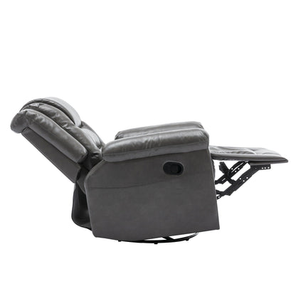 Fauteuil inclinable pivotant manuel pour home cinéma moderne, fauteuil à bascule simple avec accoudoirs larges et coussins imperméables