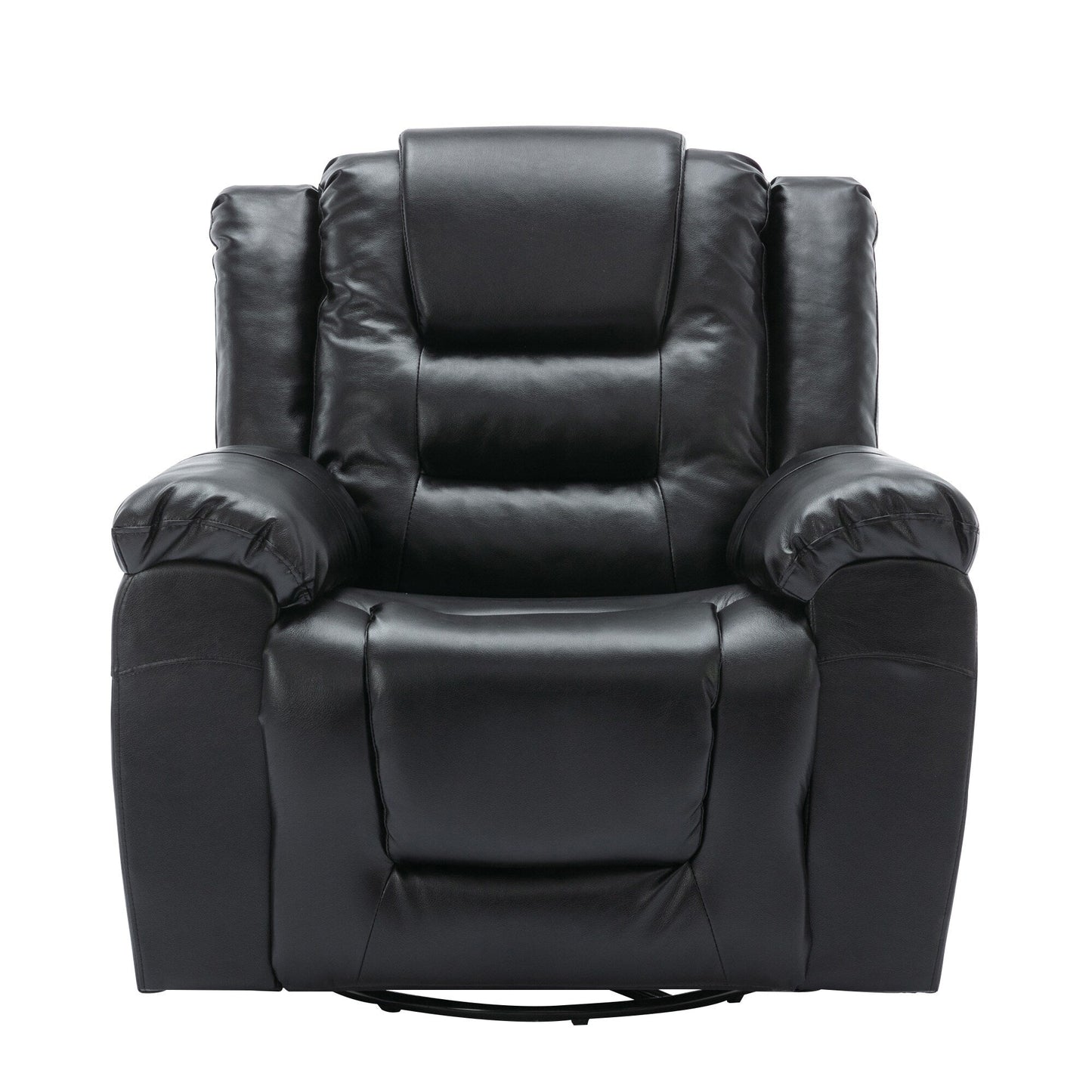 Fauteuil inclinable pivotant manuel pour home cinéma moderne, fauteuil à bascule simple avec accoudoirs larges et coussins imperméables