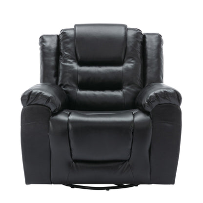 Fauteuil inclinable pivotant manuel pour home cinéma moderne, fauteuil à bascule simple avec accoudoirs larges et coussins imperméables
