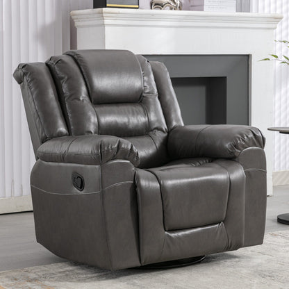 Fauteuil inclinable pivotant manuel pour home cinéma moderne, fauteuil à bascule simple avec accoudoirs larges et coussins imperméables