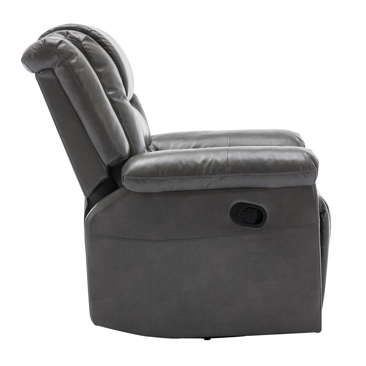 Fauteuil inclinable pivotant manuel pour home cinéma moderne, fauteuil à bascule simple avec accoudoirs larges et coussins imperméables