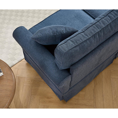 Canapé d'angle sectionnel réversible 5 places en forme de L moderne avec accoudoirs roulés pour salon appartement