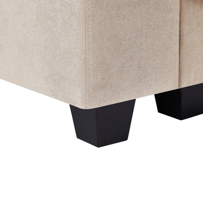 Canapé sectionnel moderne en forme de L avec méridienne réversible et coussins pour le salon