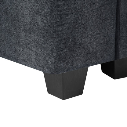 Canapé sectionnel moderne en forme de L avec méridienne réversible et coussins pour le salon