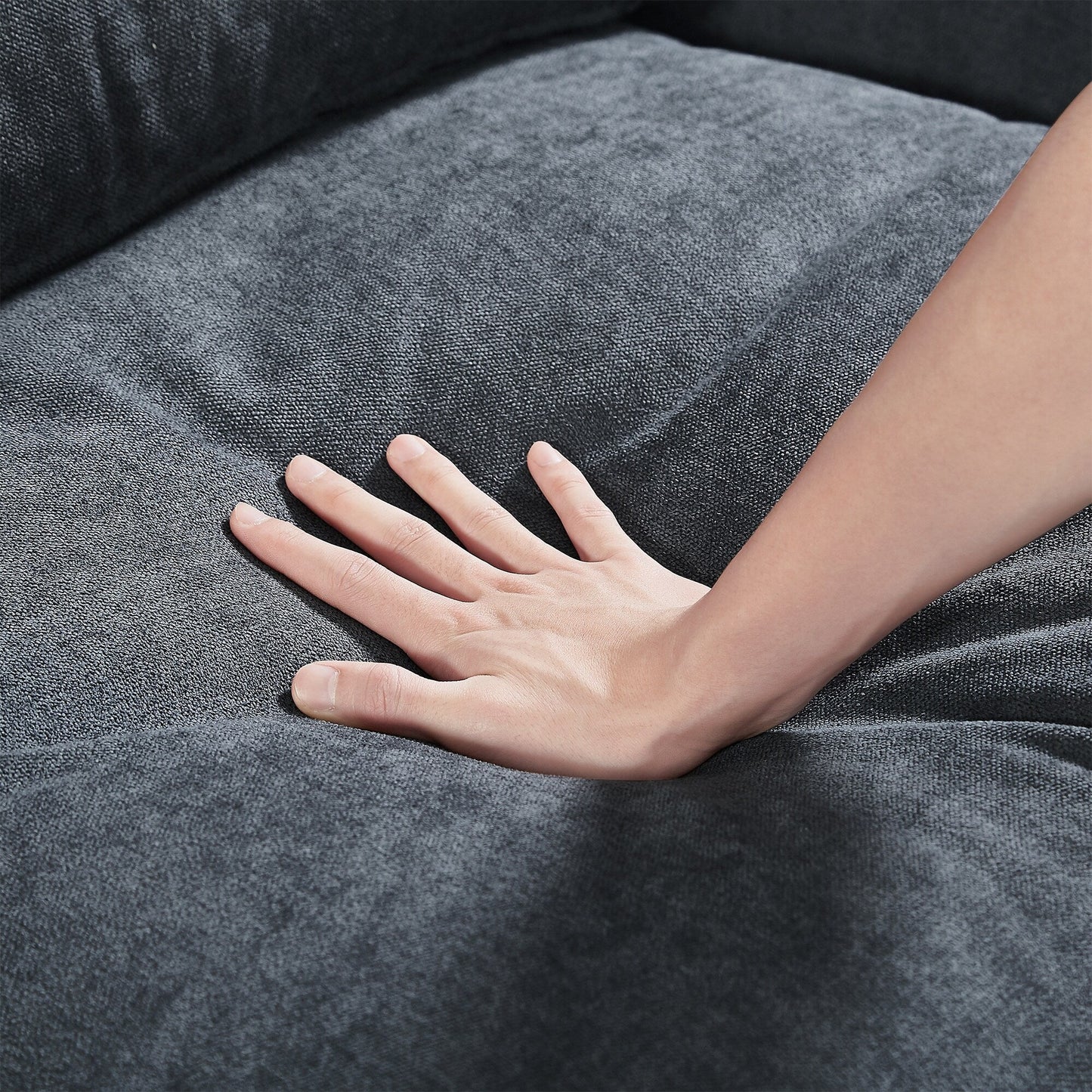 Canapé sectionnel moderne en forme de L avec méridienne réversible et coussins pour le salon