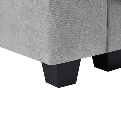 Canapé sectionnel moderne en forme de L avec méridienne réversible et coussins pour le salon