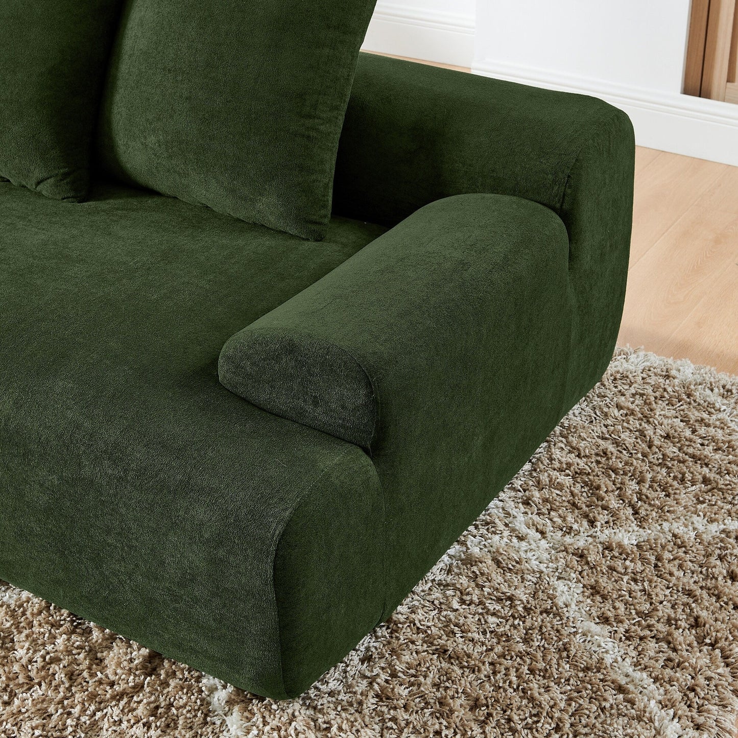 Canapé sectionnel 4 places moderne en forme de L, rembourré et modulaire, pour salon ou appartement