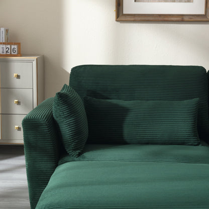 Canapé moderne rembourré en forme de L, canapé modulaire en velours 86,61 pouces, 2 places, avec rangements, pour salon et appartement