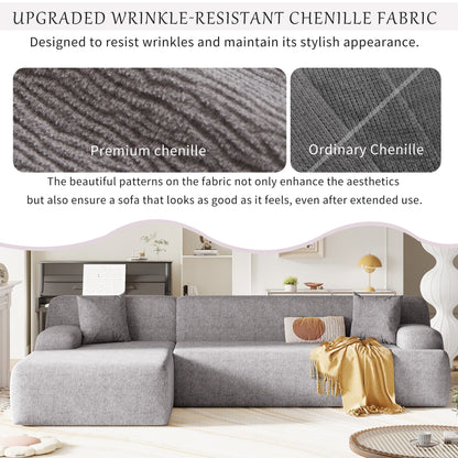 Canapé sectionnel moderne en forme de L, 2 pièces, avec assise profonde pour salon