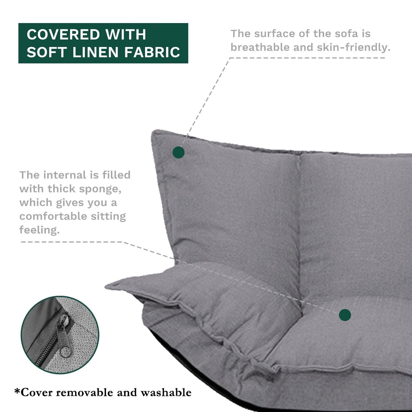 Canapé paresseux moderne et mignon, ensembles de futons, canapé-lit réglable et confortable