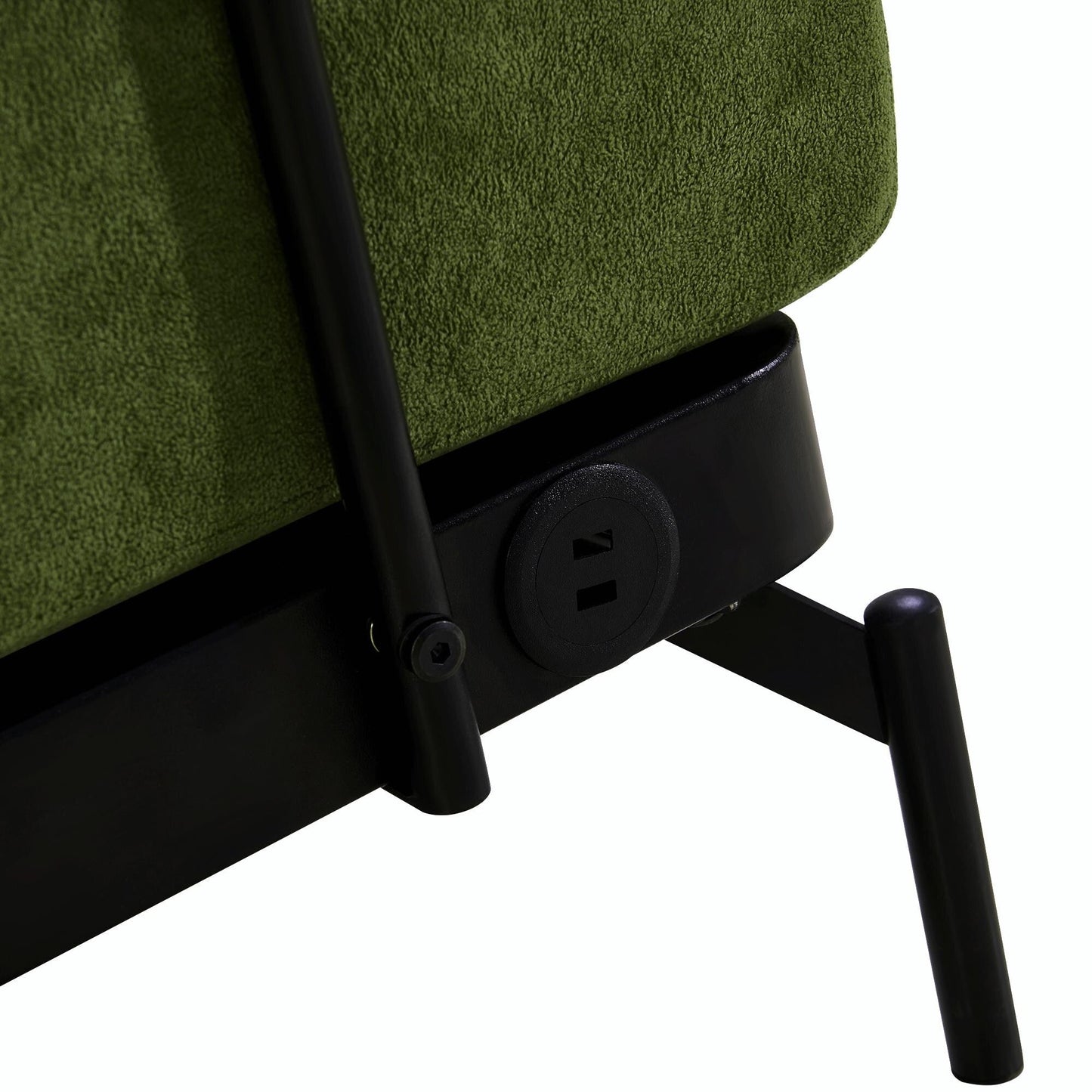 Canapé causeuse moderne 59 pouces, canapé 2 places avec ports USB flexibles et accoudoirs cylindriques uniques