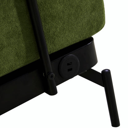 Canapé causeuse moderne 59 pouces, canapé 2 places avec ports USB flexibles et accoudoirs cylindriques uniques