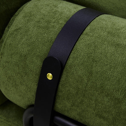 Canapé causeuse moderne 59 pouces, canapé 2 places avec ports USB flexibles et accoudoirs cylindriques uniques