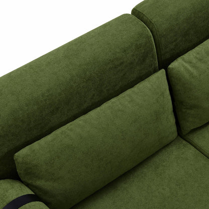 Canapé causeuse moderne 59 pouces, canapé 2 places avec ports USB flexibles et accoudoirs cylindriques uniques