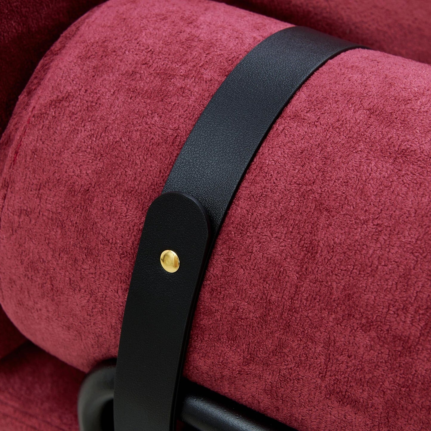 Canapé causeuse moderne 59 pouces, canapé 2 places avec ports USB flexibles et accoudoirs cylindriques uniques