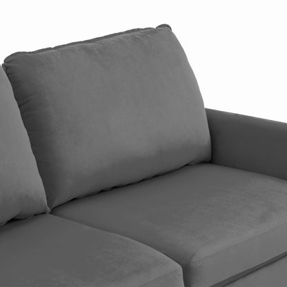 Canapé causeuse moderne en velours avec pieds en bois