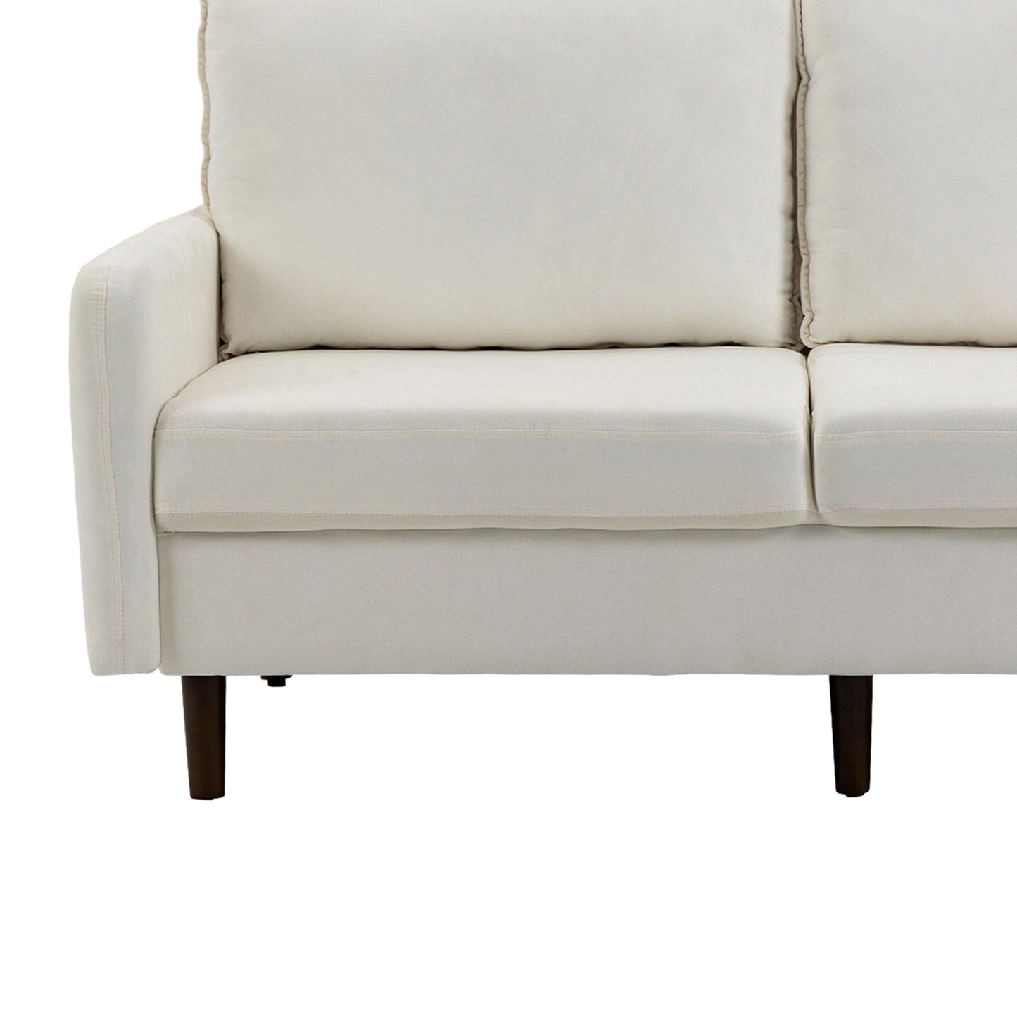 Canapé causeuse moderne en velours avec pieds en bois