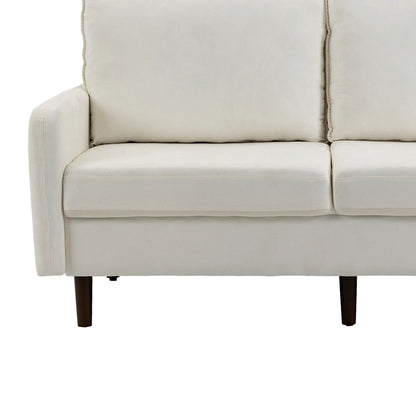 Canapé causeuse moderne en velours avec pieds en bois