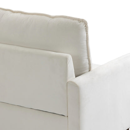 Canapé causeuse moderne en velours avec pieds en bois