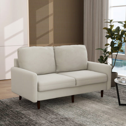 Canapé causeuse moderne en velours avec pieds en bois