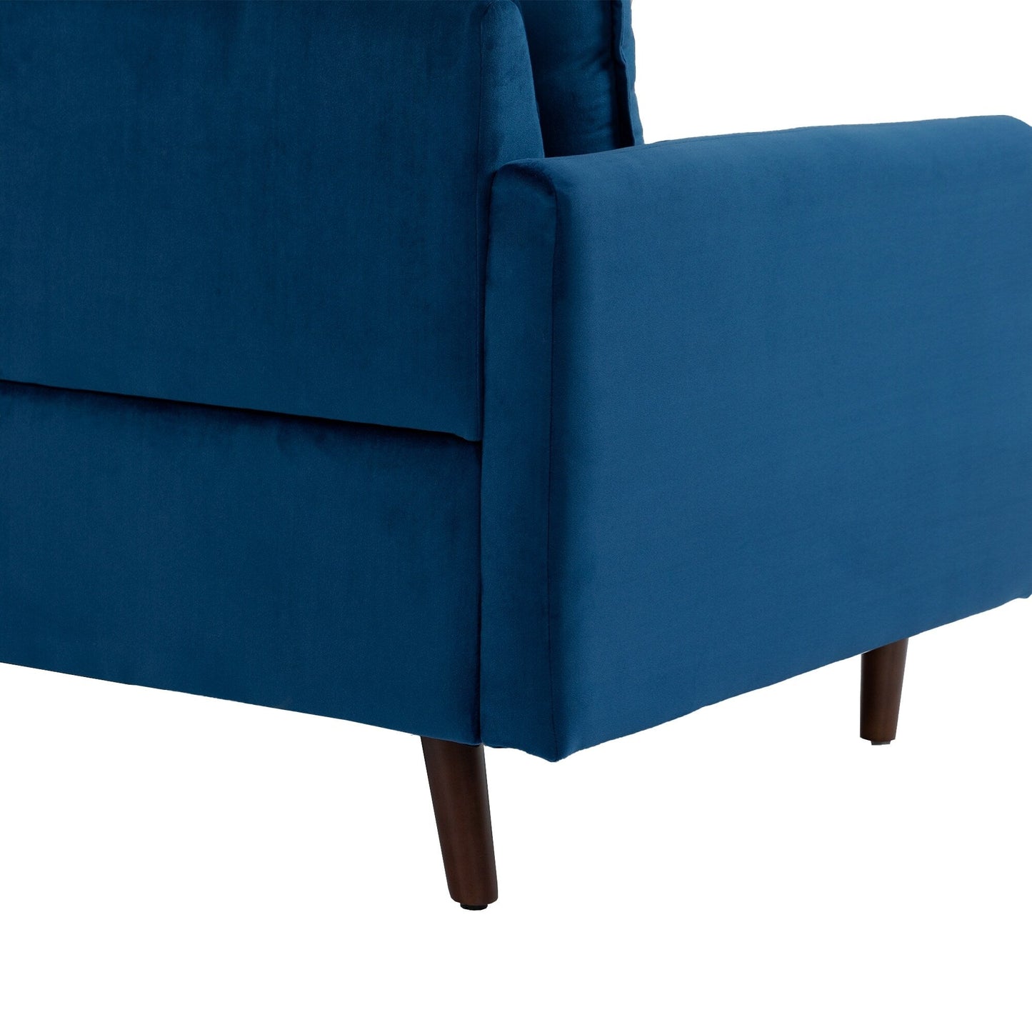 Canapé causeuse moderne en velours avec pieds en bois