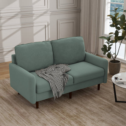 Canapé causeuse moderne en velours avec pieds en bois