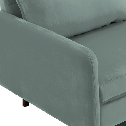 Canapé causeuse moderne en velours avec pieds en bois