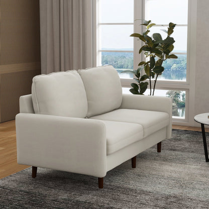 Canapé causeuse moderne en velours avec pieds en bois