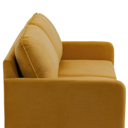 Canapé causeuse moderne en velours avec pieds en bois