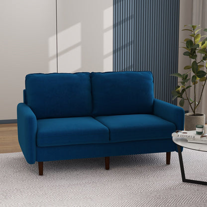 Canapé causeuse moderne en velours avec pieds en bois