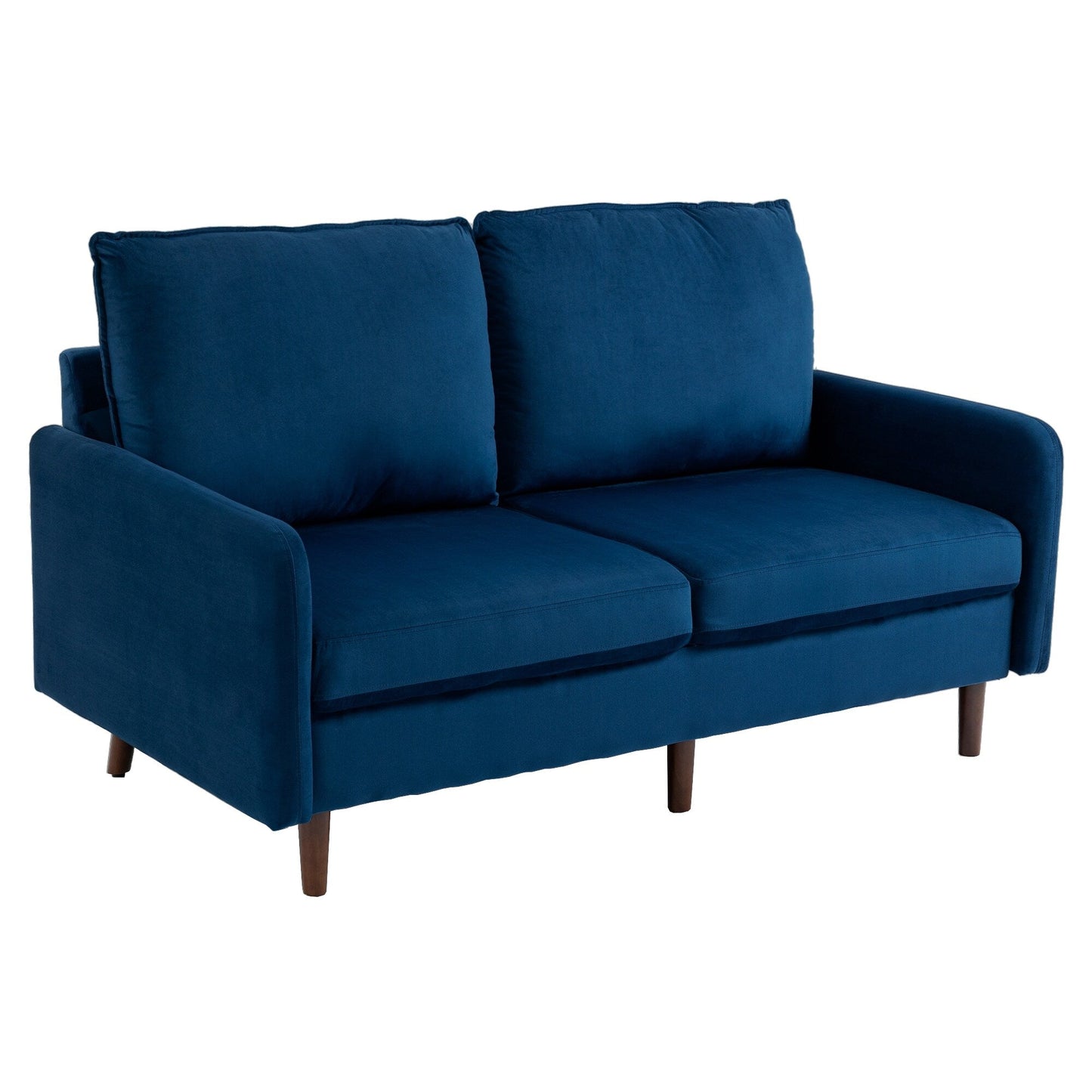 Canapé causeuse moderne en velours avec pieds en bois