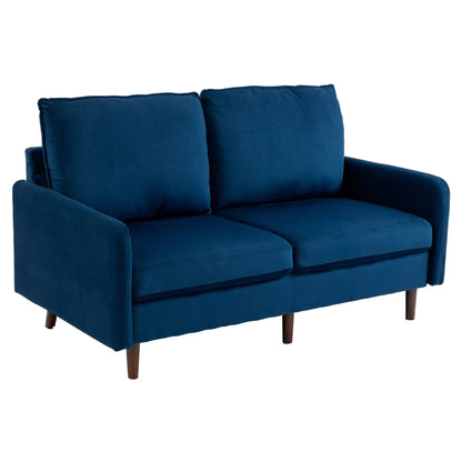 Canapé causeuse moderne en velours avec pieds en bois