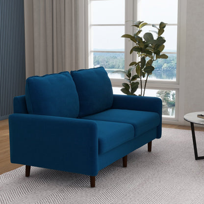 Canapé causeuse moderne en velours avec pieds en bois