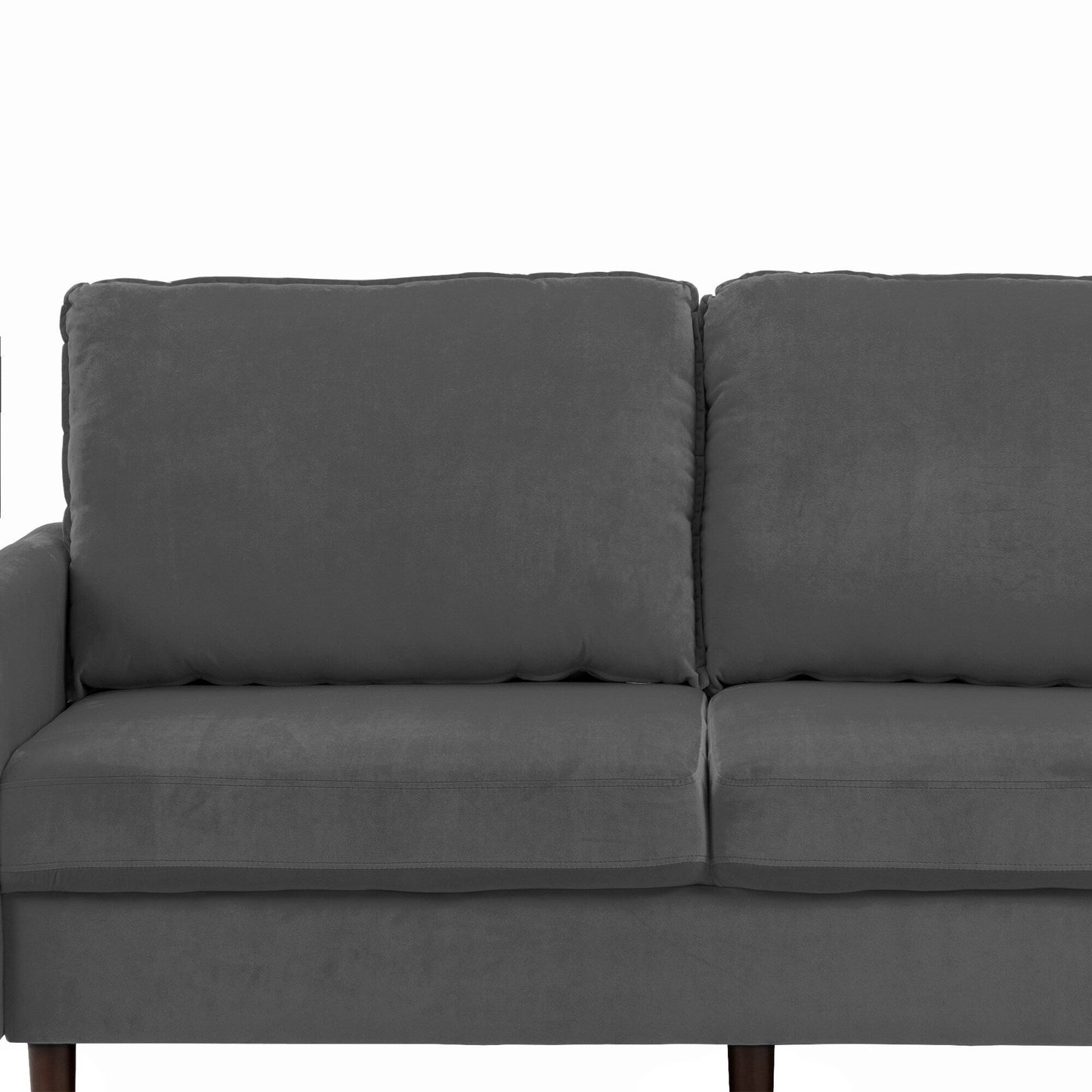 Canapé causeuse moderne en velours avec pieds en bois