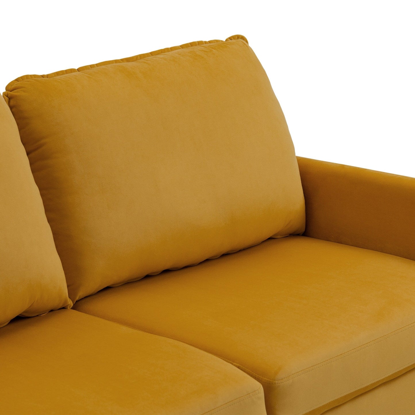 Canapé causeuse moderne en velours avec pieds en bois