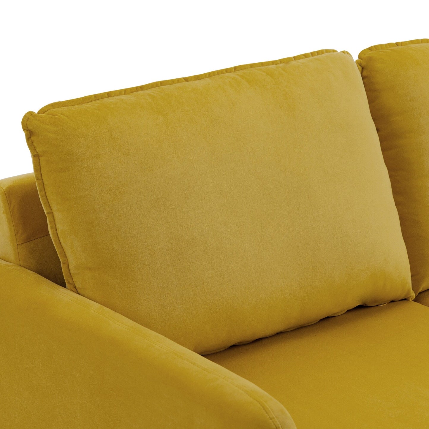 Canapé causeuse moderne en velours avec pieds en bois