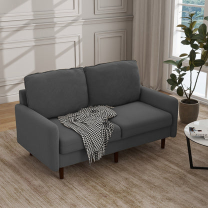 Canapé causeuse moderne en velours avec pieds en bois