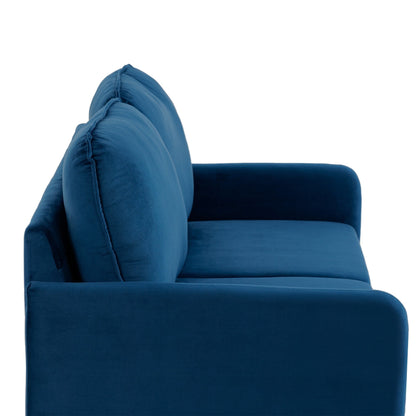 Canapé causeuse moderne en velours avec pieds en bois