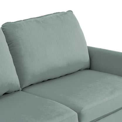 Canapé causeuse moderne en velours avec pieds en bois