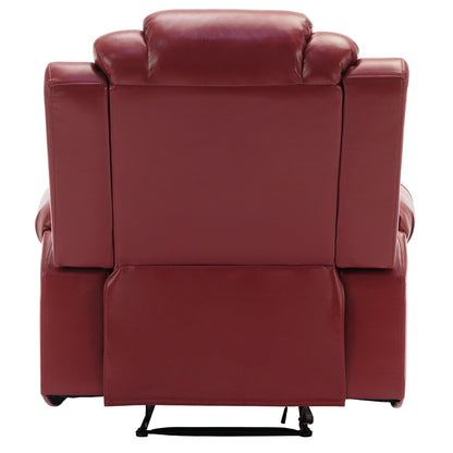 Fauteuil inclinable manuel moderne pour home cinéma avec bande lumineuse LED, dossier réglable et repose-pieds pour salon ou chambre