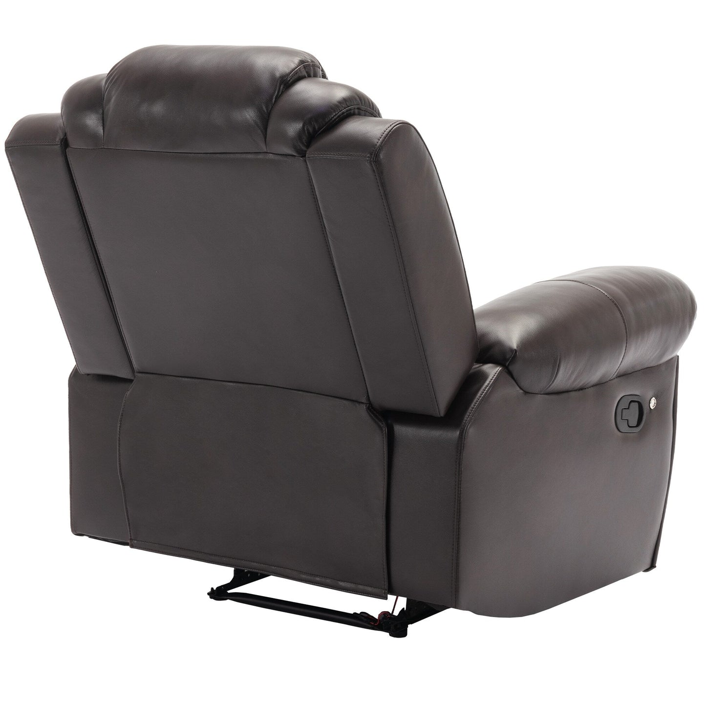 Fauteuil inclinable manuel moderne pour home cinéma avec bande lumineuse LED, dossier réglable et repose-pieds pour salon ou chambre