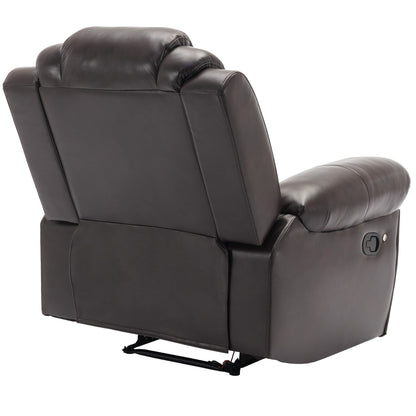 Fauteuil inclinable manuel moderne pour home cinéma avec bande lumineuse LED, dossier réglable et repose-pieds pour salon ou chambre