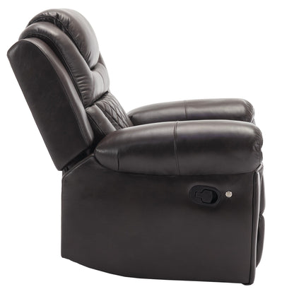 Fauteuil inclinable manuel moderne pour home cinéma avec bande lumineuse LED, dossier réglable et repose-pieds pour salon ou chambre