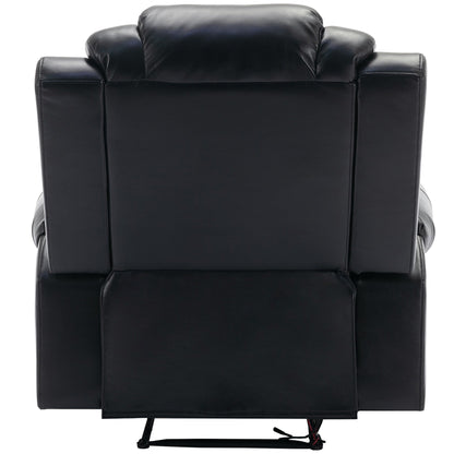 Fauteuil inclinable manuel moderne pour home cinéma avec bande lumineuse LED, dossier réglable et repose-pieds pour salon ou chambre