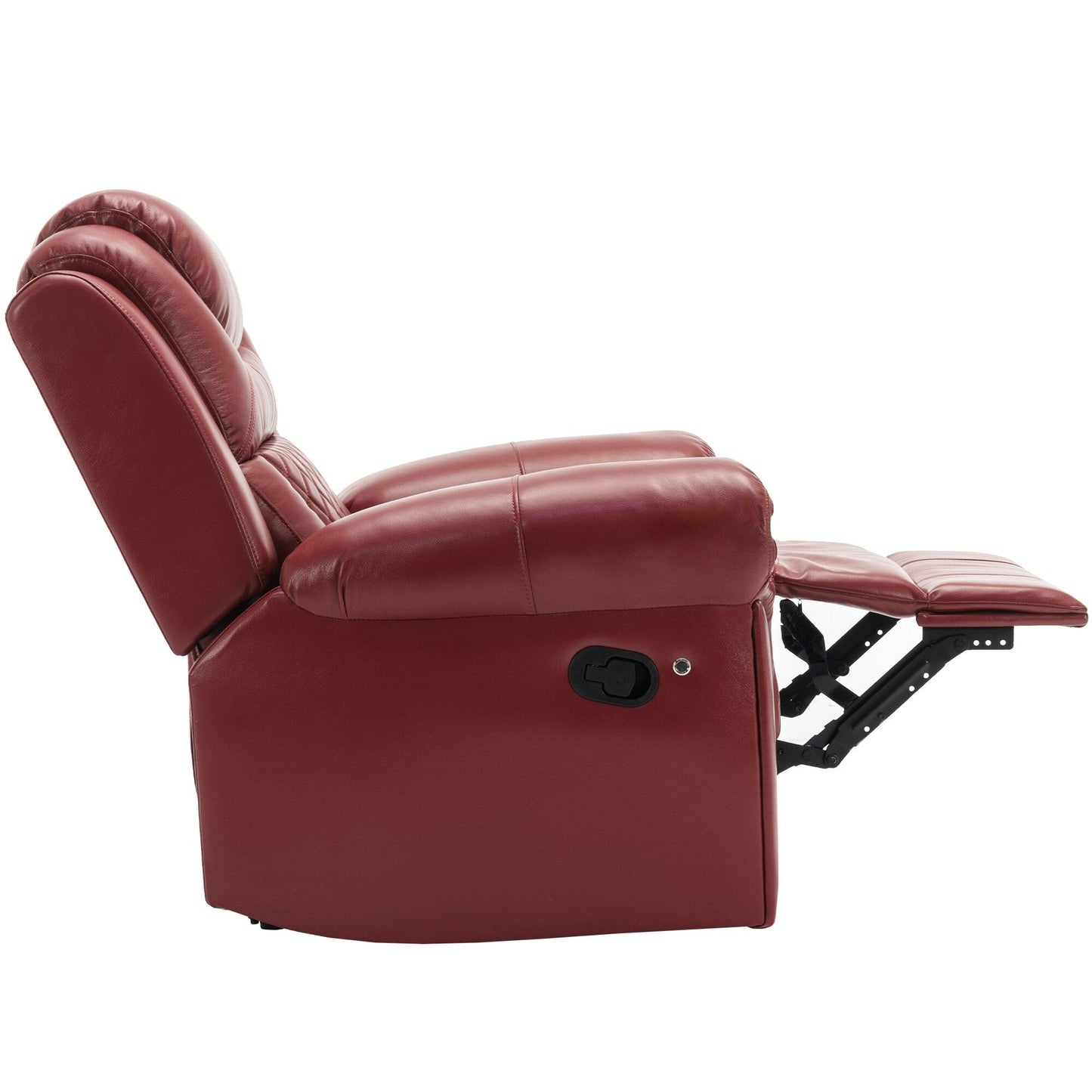 Fauteuil inclinable manuel moderne pour home cinéma avec bande lumineuse LED, dossier réglable et repose-pieds pour salon ou chambre