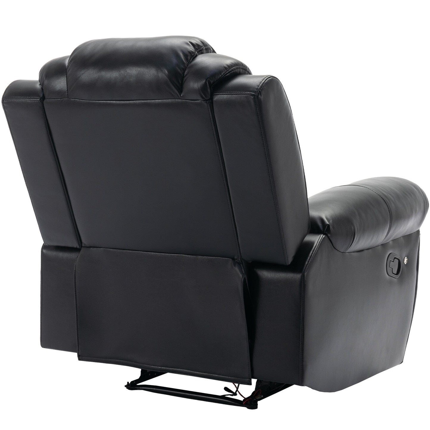 Fauteuil inclinable manuel moderne pour home cinéma avec bande lumineuse LED, dossier réglable et repose-pieds pour salon ou chambre