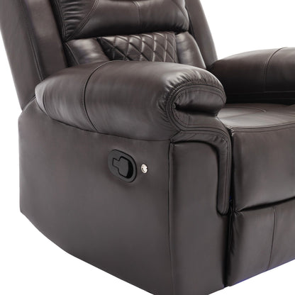 Fauteuil inclinable manuel moderne pour home cinéma avec bande lumineuse LED, dossier réglable et repose-pieds pour salon ou chambre