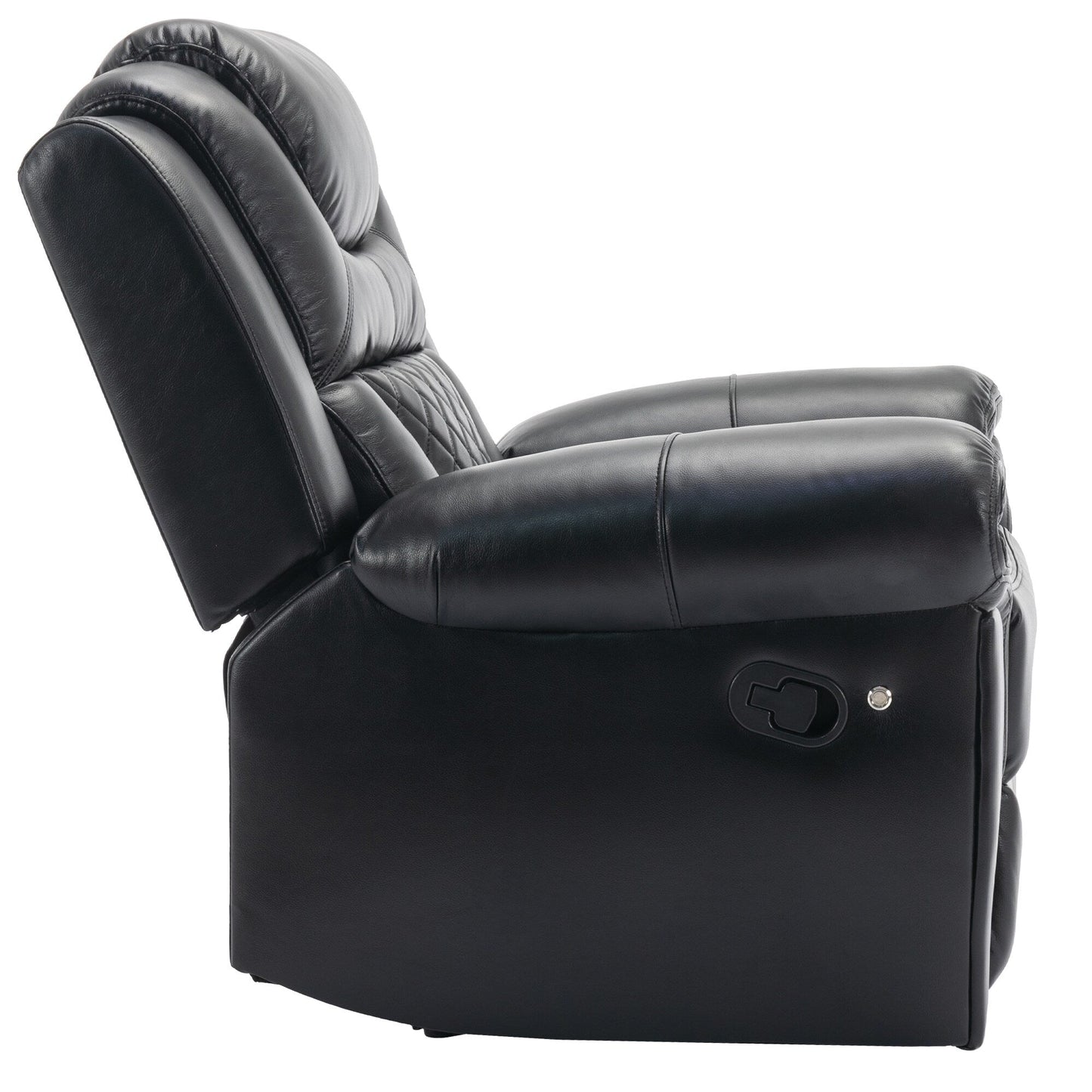 Fauteuil inclinable manuel moderne pour home cinéma avec bande lumineuse LED, dossier réglable et repose-pieds pour salon ou chambre